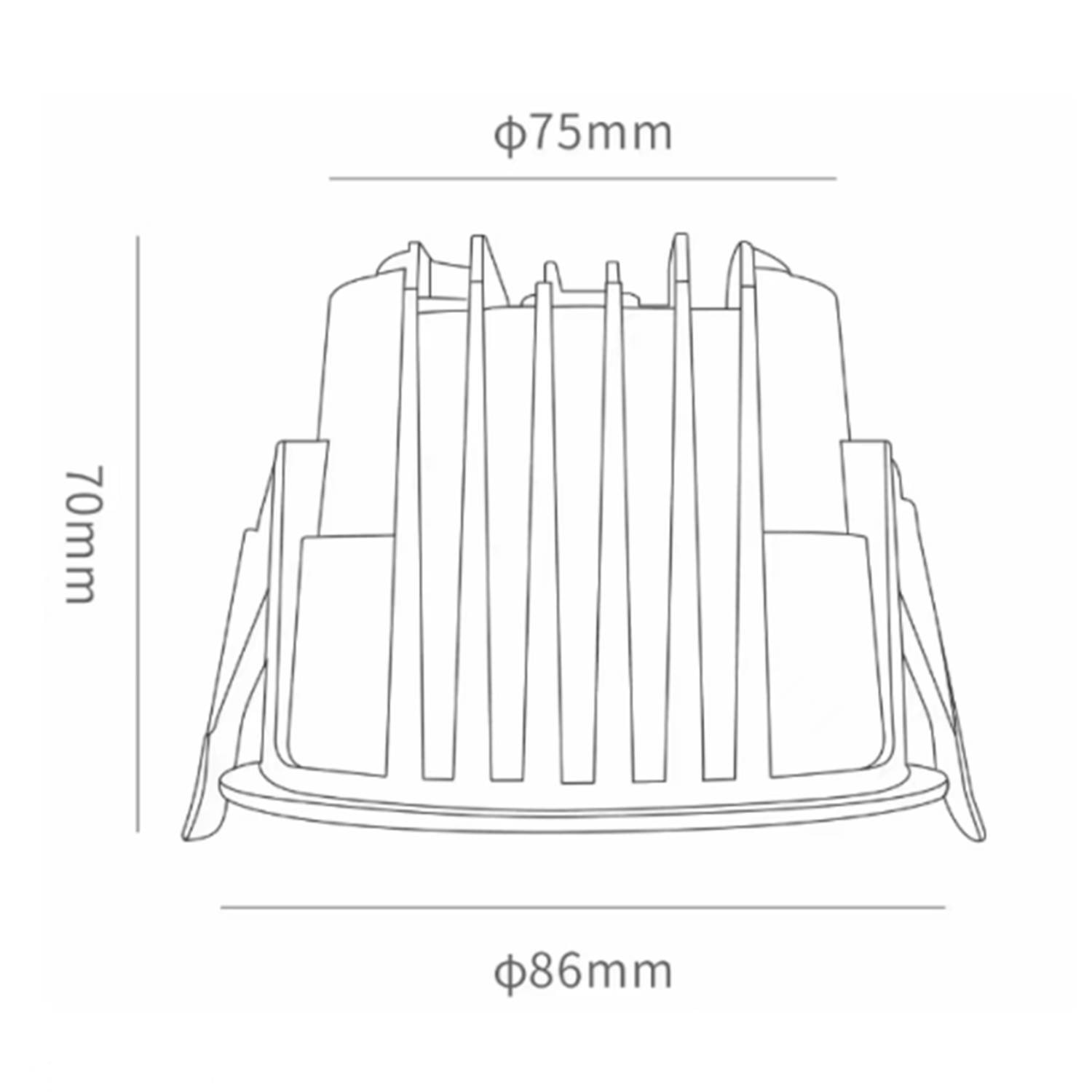 Downlight LED 12W Rond HOTEL CRI90 Coupe Ø 75 mm LIFUD – Image 8