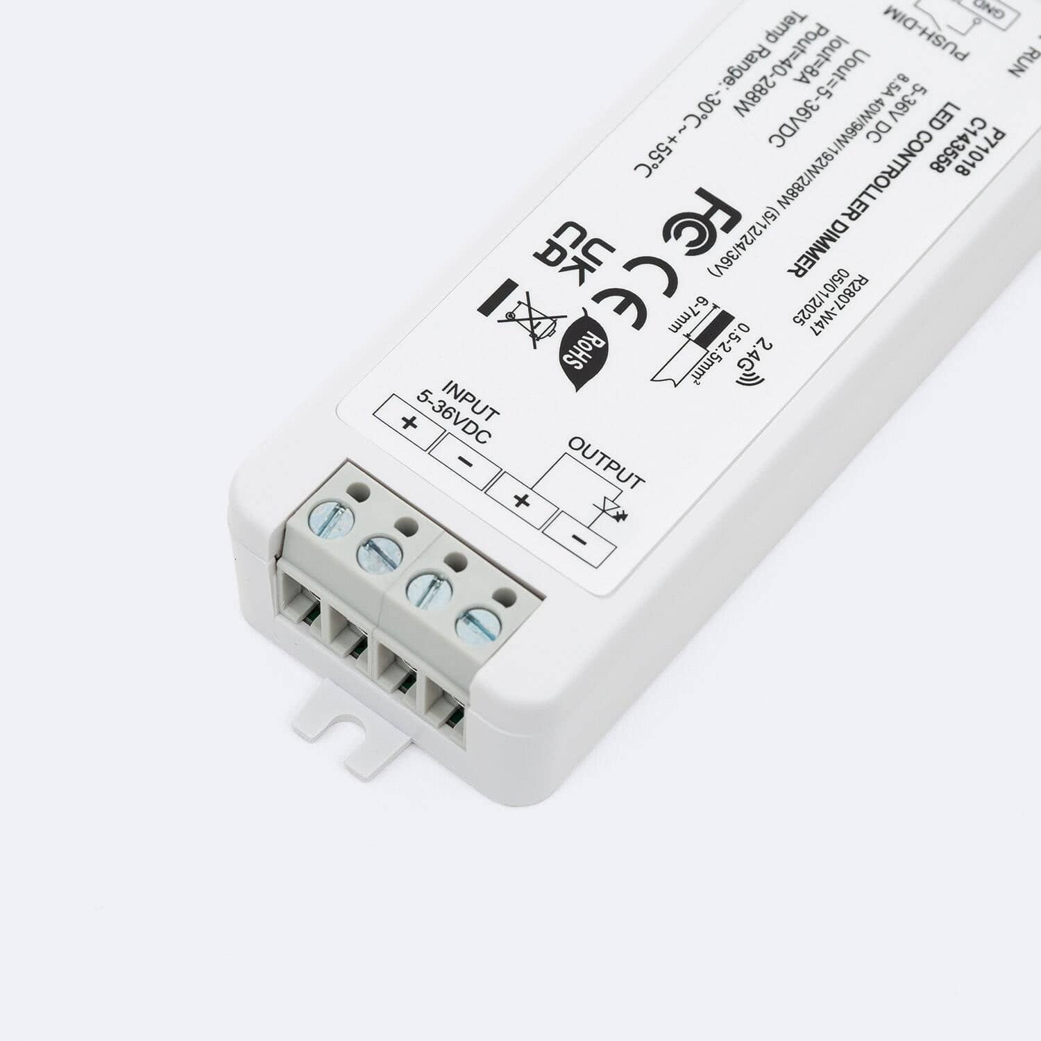 Contrôleur Ruban LED Monochrome 12-24V SKYDANCE V1 Compatible avec Bouton-Poussoir et Télécommande RF – Image 2