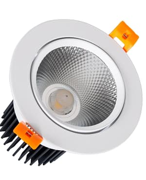 Spot Downlight LED 15W Rond COB CRI90 Coupe Ø 90 mm