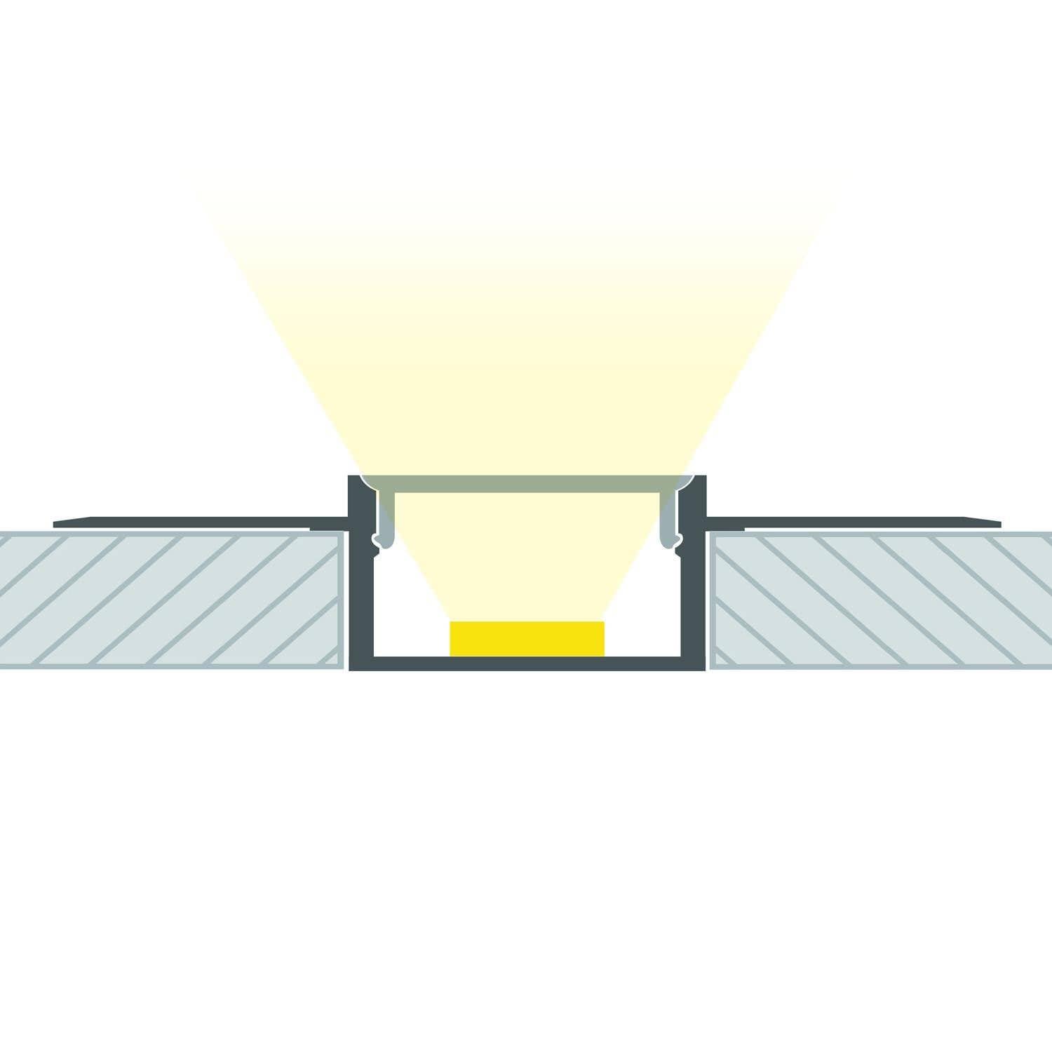 Profilé Aluminium Intégration Plâtre/Placo pour Rubans LED jusqu'à 20 mm – Image 8