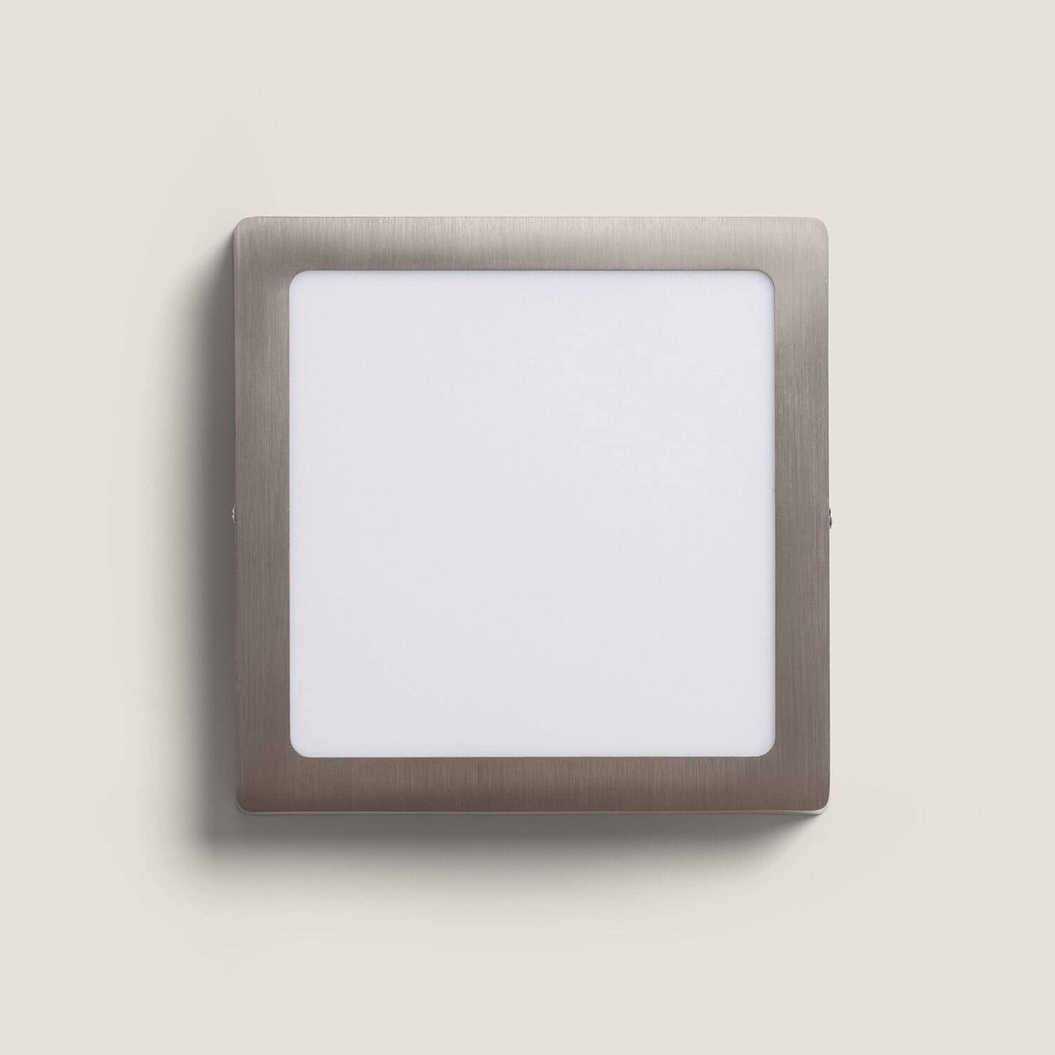 Plafonnier LED Carré Métal 18W Argenté 225x225 mm – Image 4