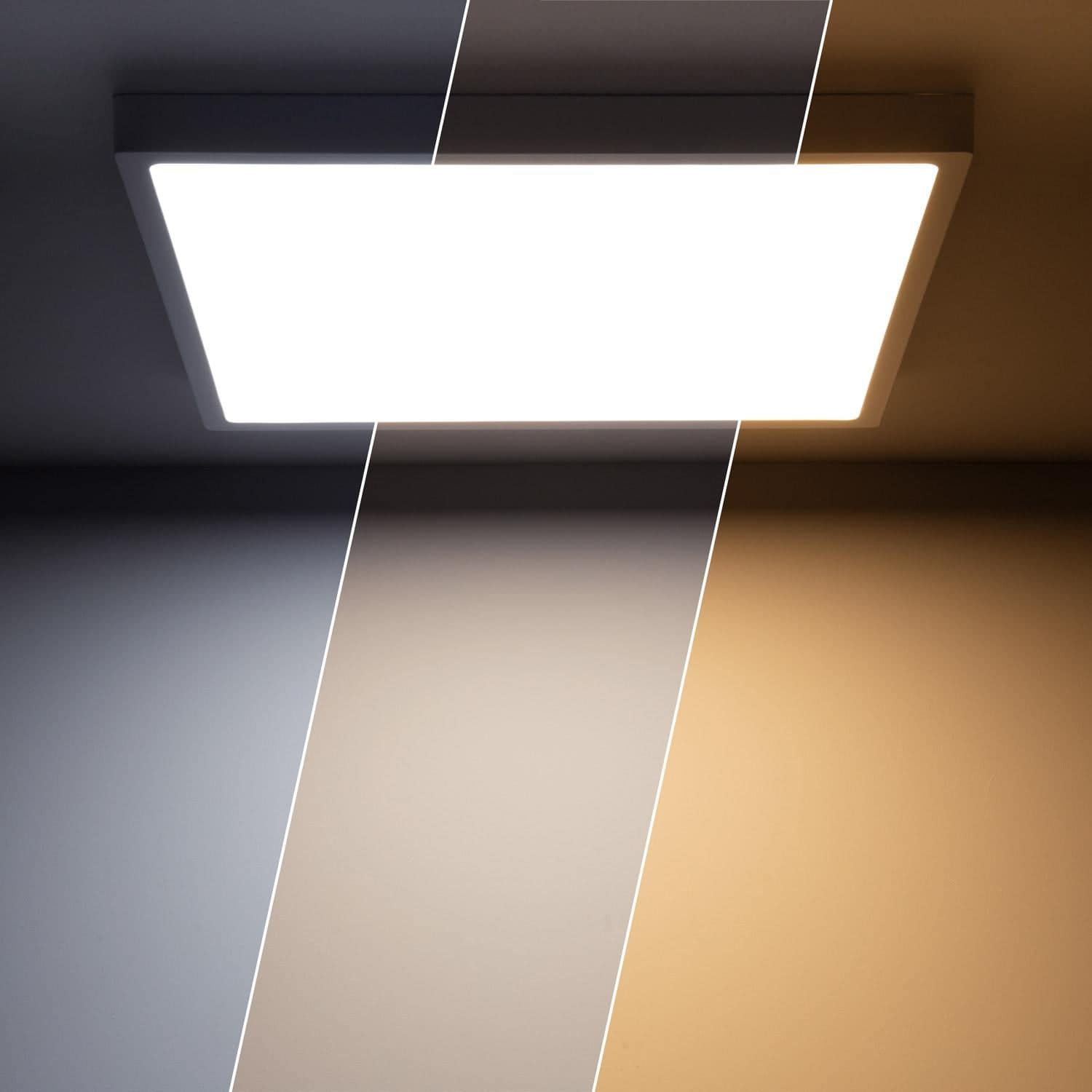 Plafonnier LED Carré 30W Extra-Plat CCT Sélectionnable 400x400 mm – Image 6