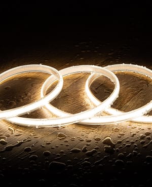 Ruban LED Dimmable 220V COB 320 LED/m Blanc Neutre 8W/m 720lm/m Largeur 12mm Coupe 50cm IP65 CRI90 Sur mesure