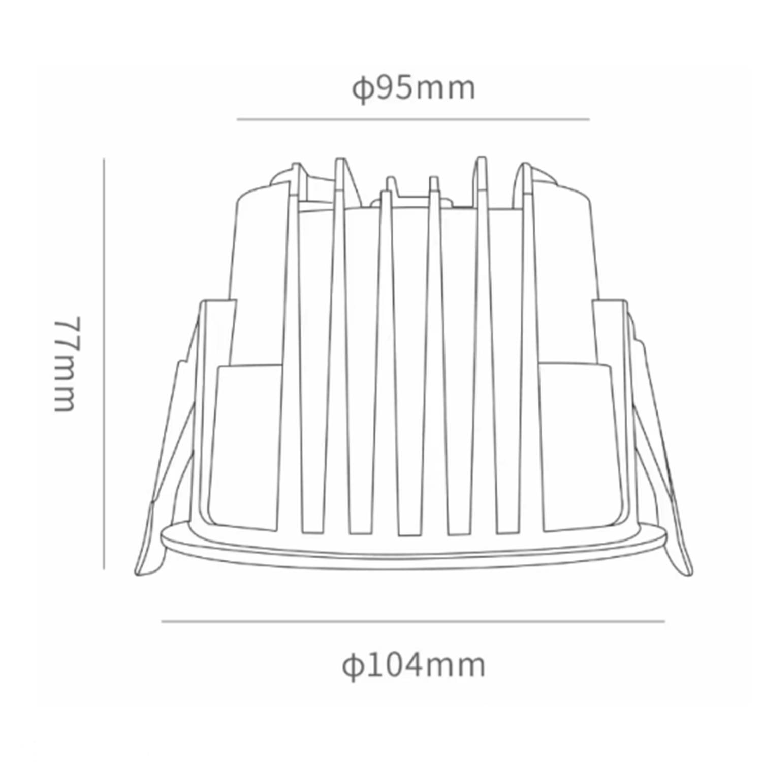 Downlight LED 15W Rond HOTEL CRI90 Coupe Ø 95 mm LIFUD – Image 3