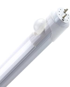 Tube LED 60cm T8 G13 Aluminium avec détecteur de mouvement PIR et éclairage de sécurité Connexion des 2 côtés 9W 100lm/W