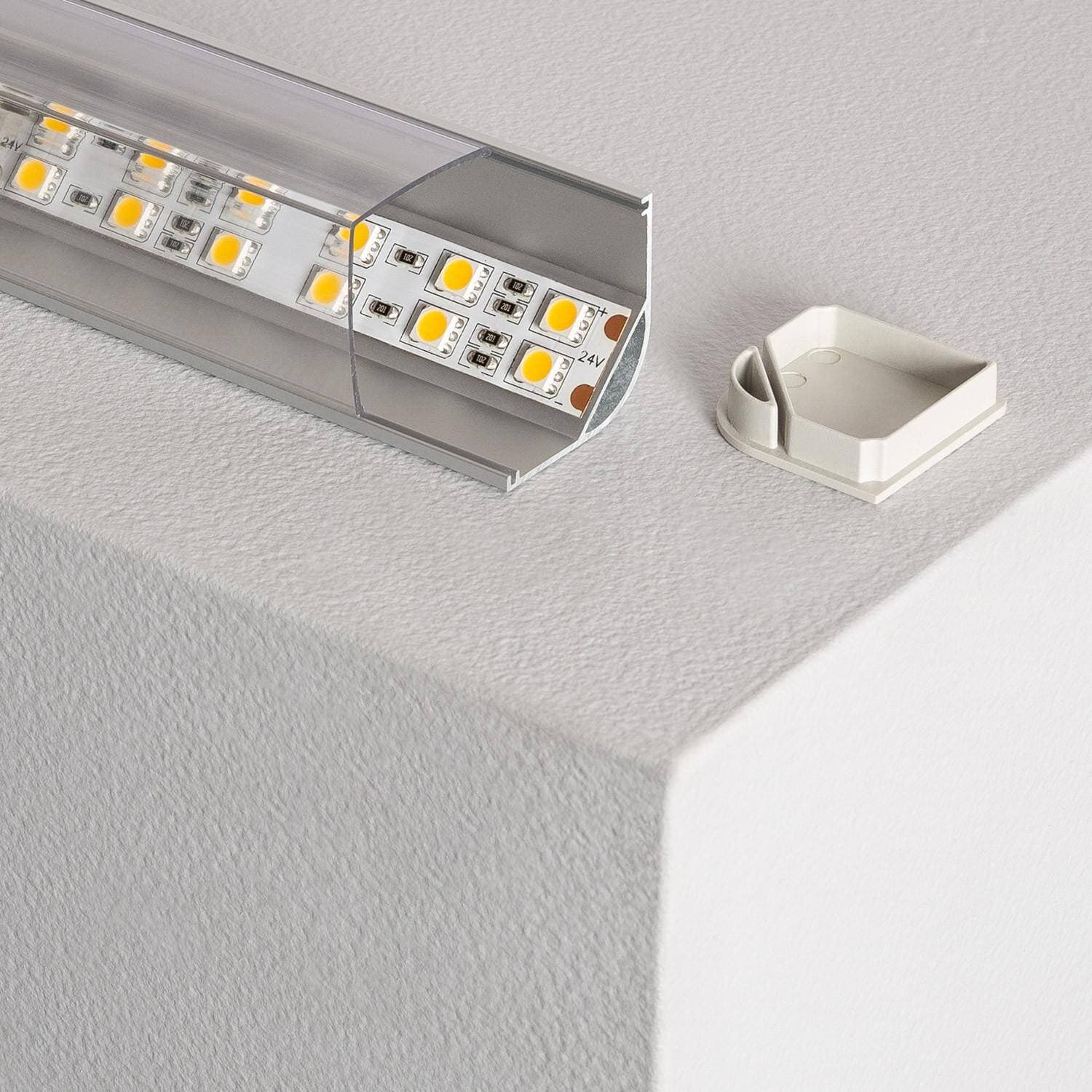 Profilé Aluminium Angle Triangulaire 2m pour Ruban LED jusqu'à 20mm – Image 3