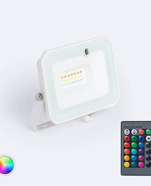 Projecteur LED 20W IP65 RGBW avec Télécommande IR