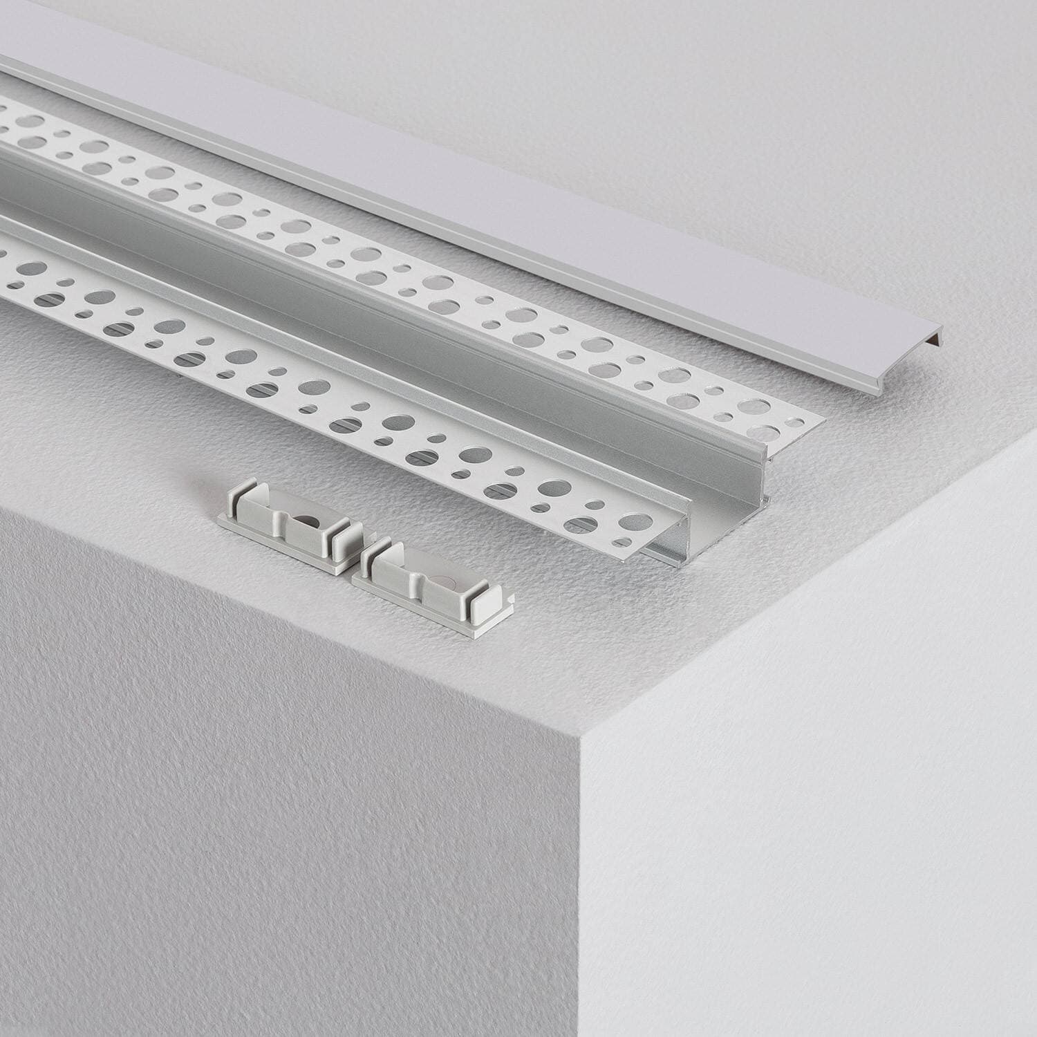 Profilé Aluminium Intégration Plâtre/Placo pour Rubans LED jusqu'à 20 mm – Image 5