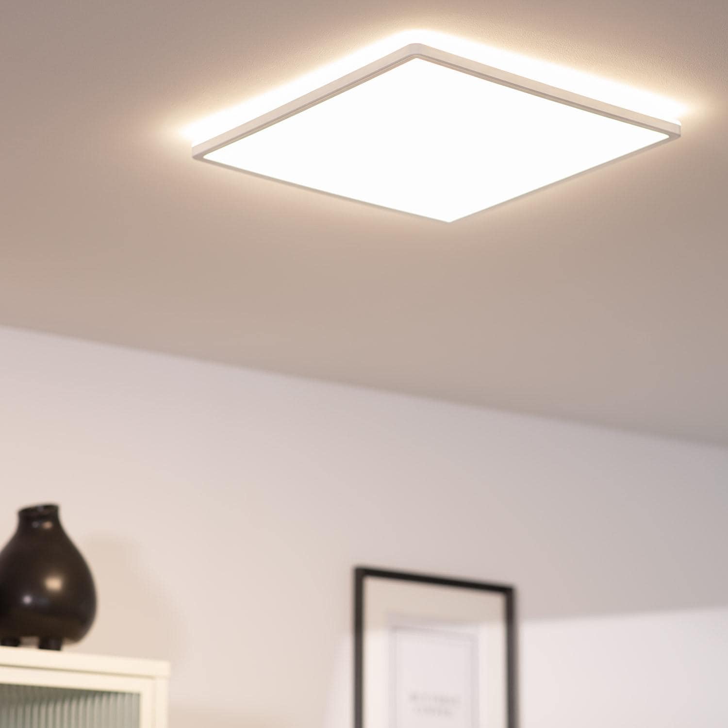 Plafonnier LED Carré Variation par Paliers 3 Niveaux SwitchDimm 24W Double Face 420x420mm – Image 7