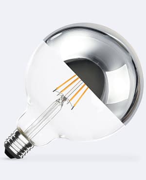 Ampoule Filament LED E27 8W 800 lm G125 Chrome Reflect