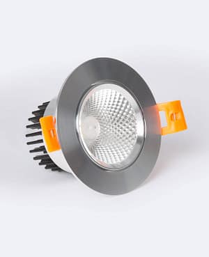 Spot Downlight LED 7W Rond COB CRI90 Coupe Ø 70 mm Argentée