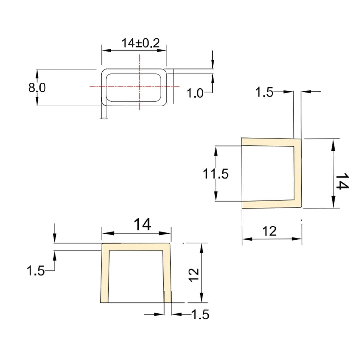 Embout de finition pour Gaine Néon LED 24/48V DC 6x12 mm NFLEX6 – Image 6