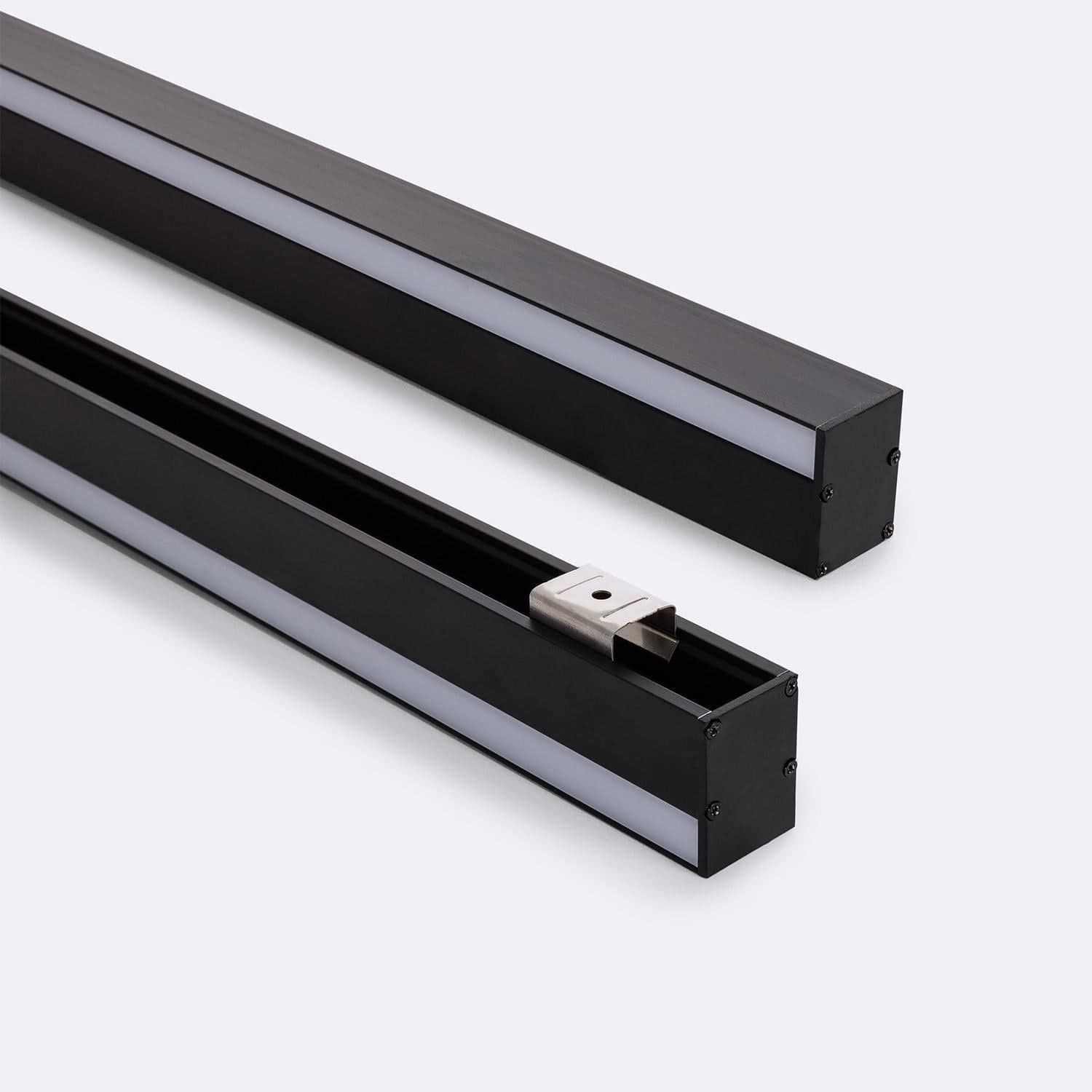 Profilé Aluminium En Saillie Double Moulure 2 m Noir pour Rubans LED jusqu'à 10 mm – Image 4