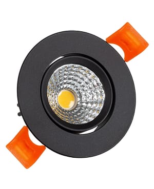 Spot Downlight LED 15W Rond COB CRI90 Coupe Ø 90 mm Noir