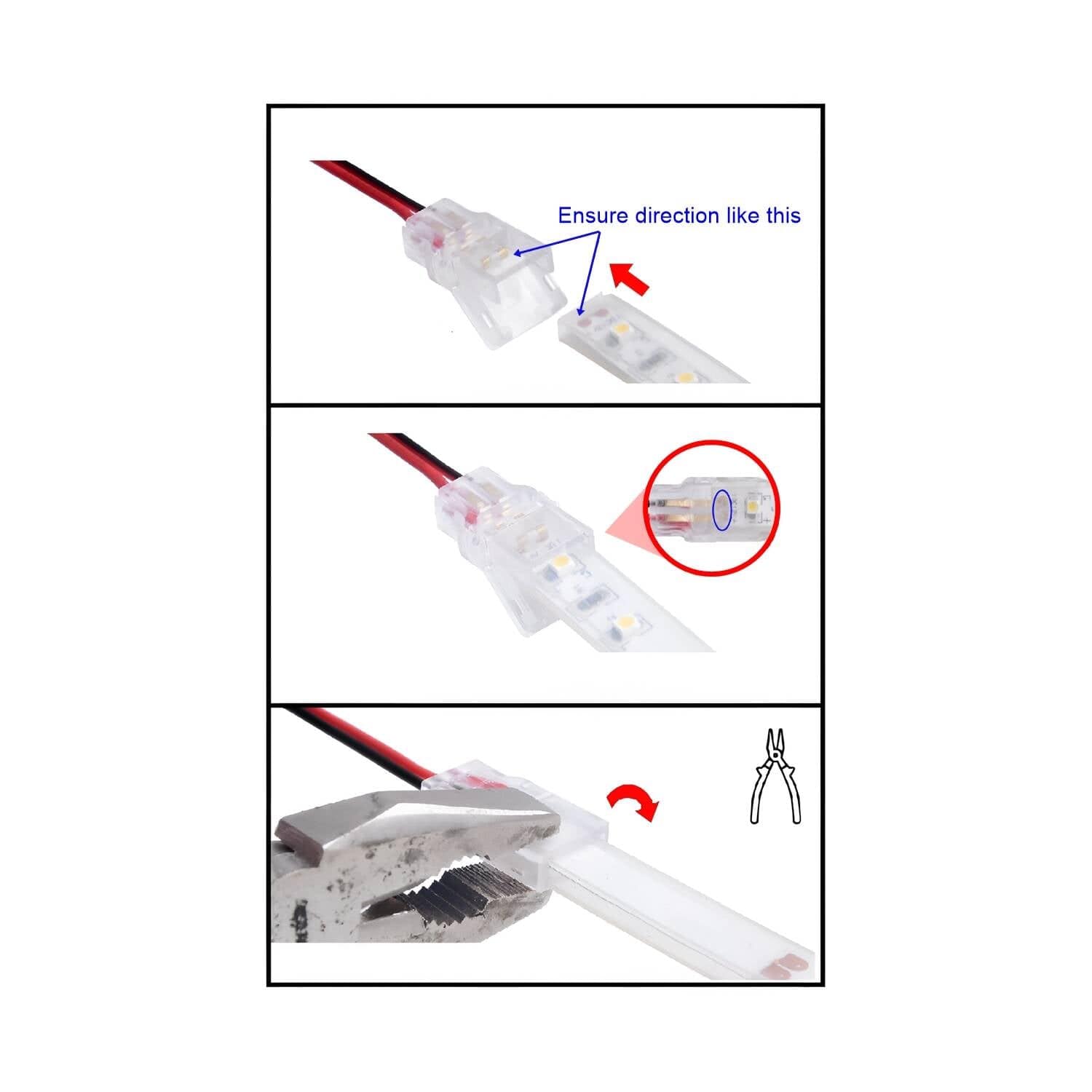 Connecteur Hippo avec Câble pour Ruban LED 12/24V DC IP65 – Image 5