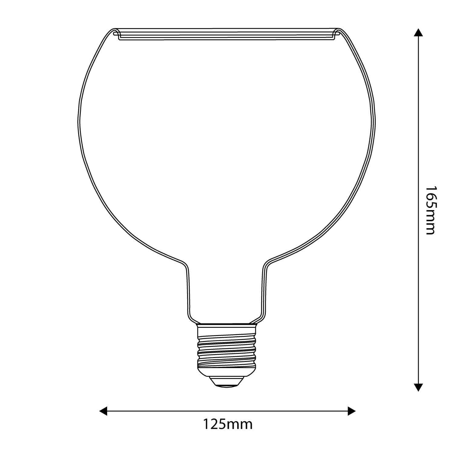Ampoule LED Filament E27 6W 220 lm G125 Globe Smoky Creative-Cables SEG55056 – Image 3
