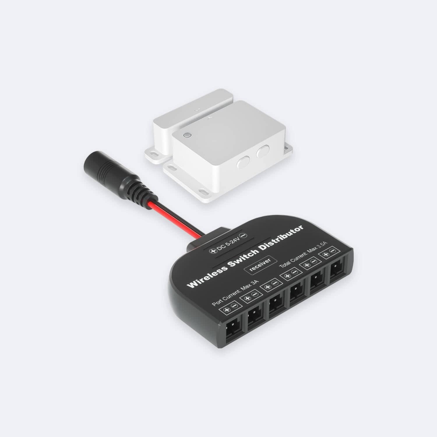 Détecteur Sans Fil pour Porte Armoire Jusqu'à 6 Rubans LED 12-24V DC