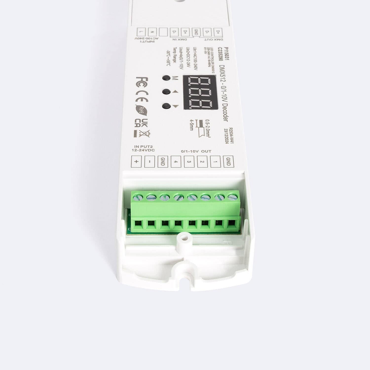 Décodeur DMX512 à 0/1-10 V 4 canaux avec RDM SKYDANCE DL-L pour Rail DIN – Image 6