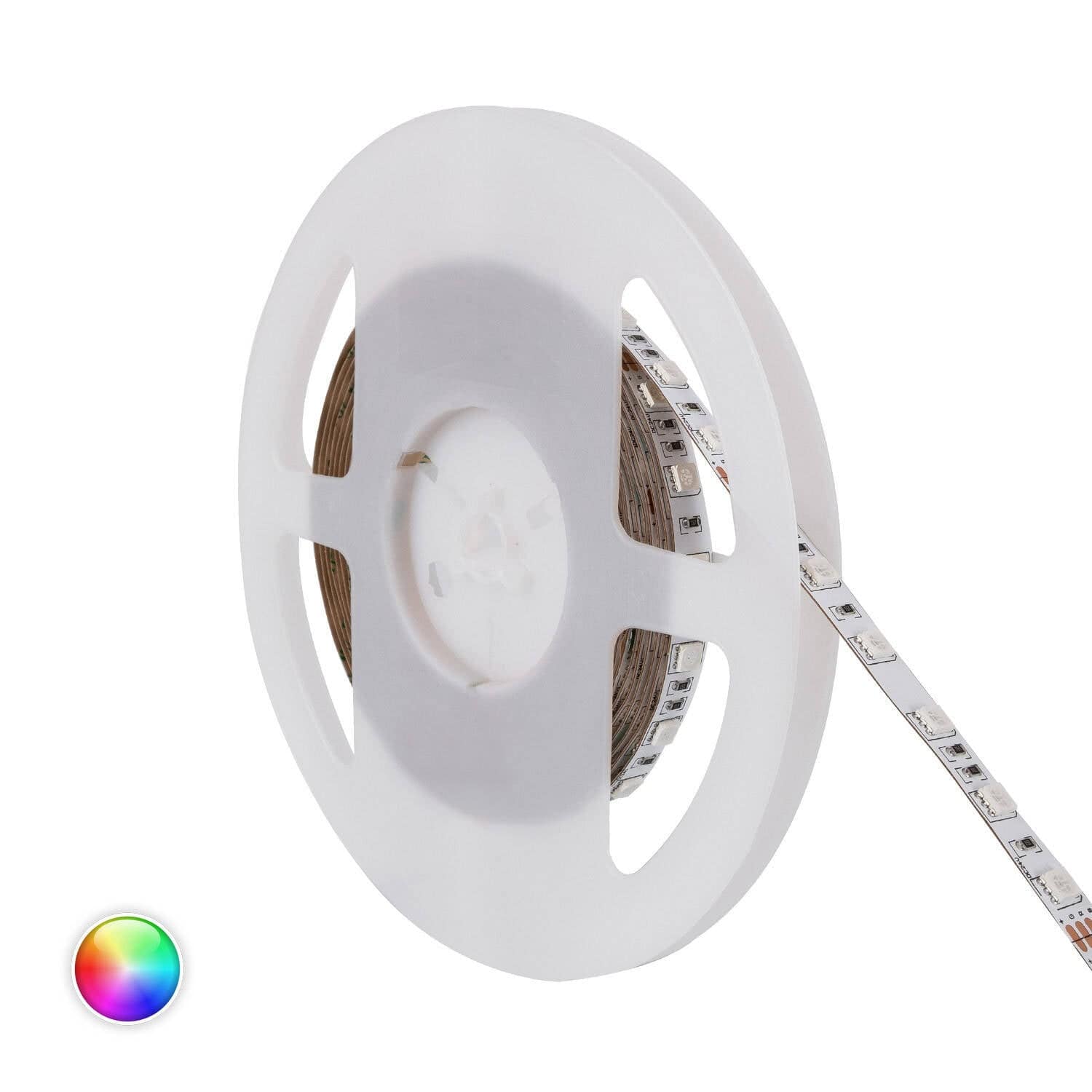 Ruban LED 24V DC 60LED/m RGB 5m IP20 Largeur 10mm Coupe tous les 10cm – Image 4