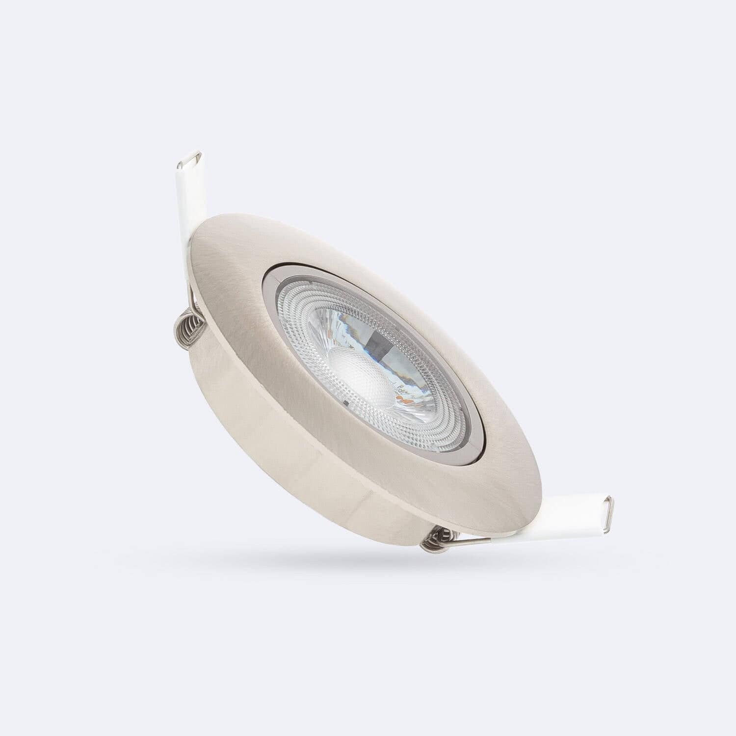 Spot Downlight LED 5W Orientable Rond Coupe Ø 68 mm Nickel Brossé
