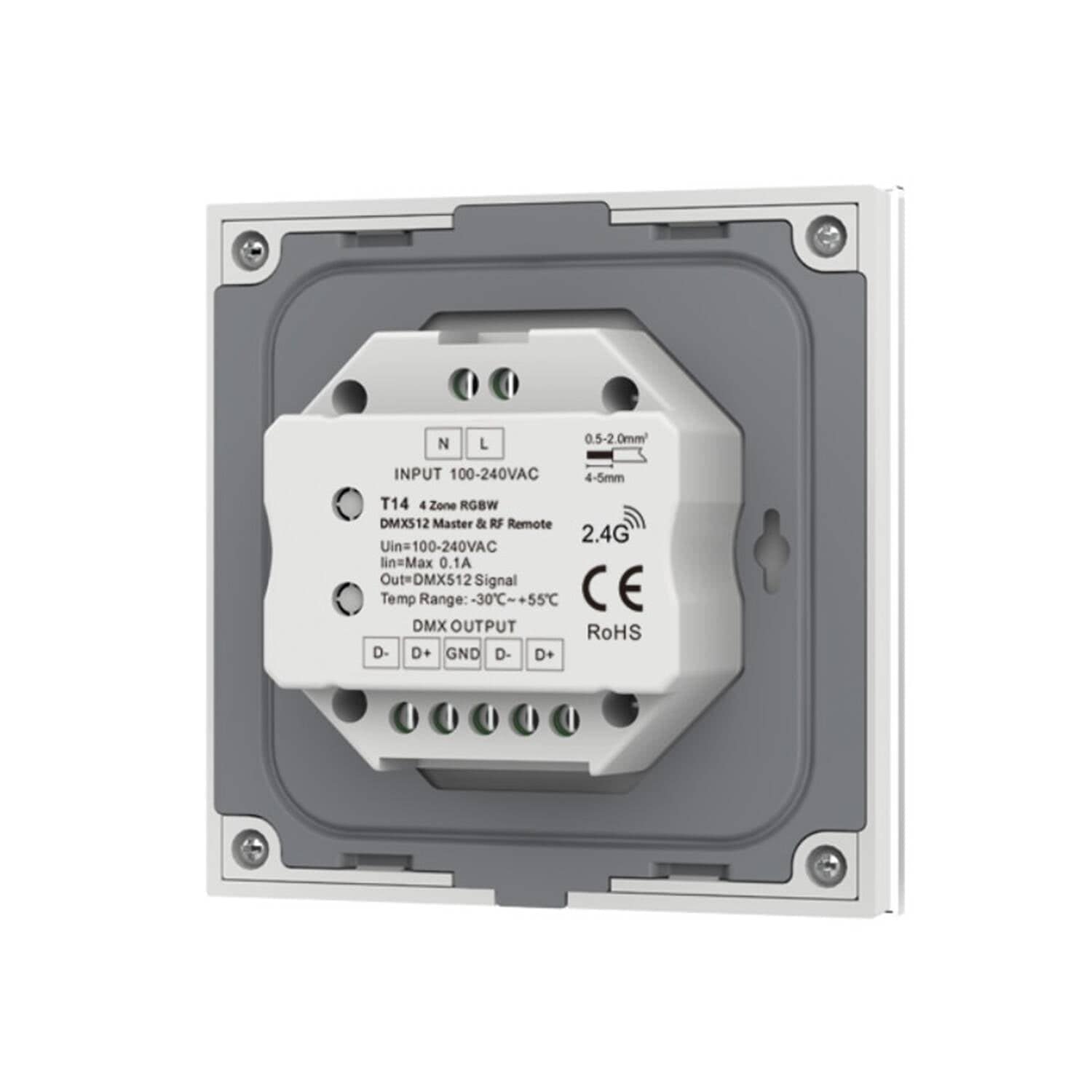 Panneau Tactile DMX Master Tactile RGBW 4 Zones SKYDANCE T14 – Image 2