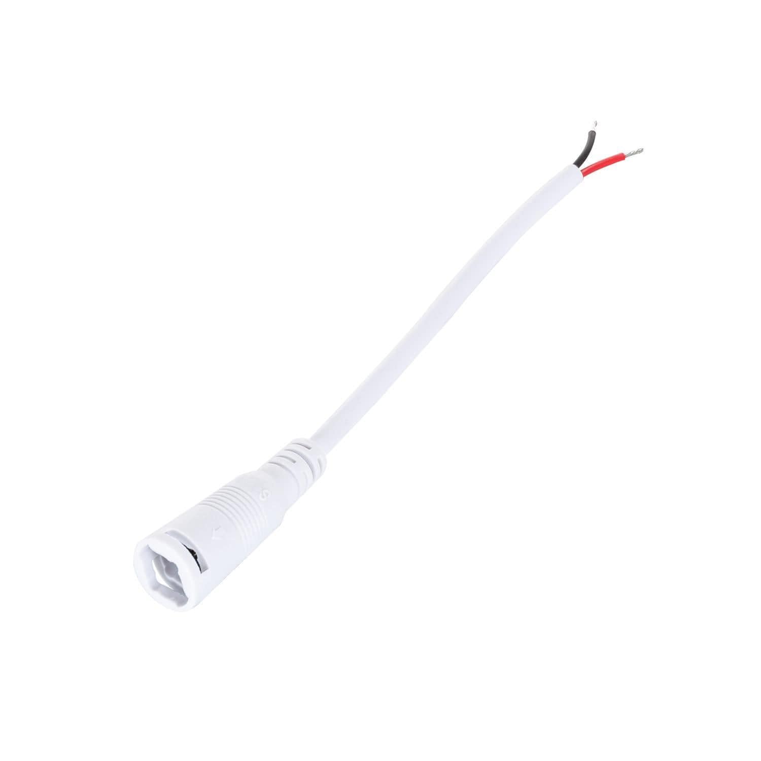 Câble Connexion Jack Femelle Ruban LED 12V DC Blanc – Image 2