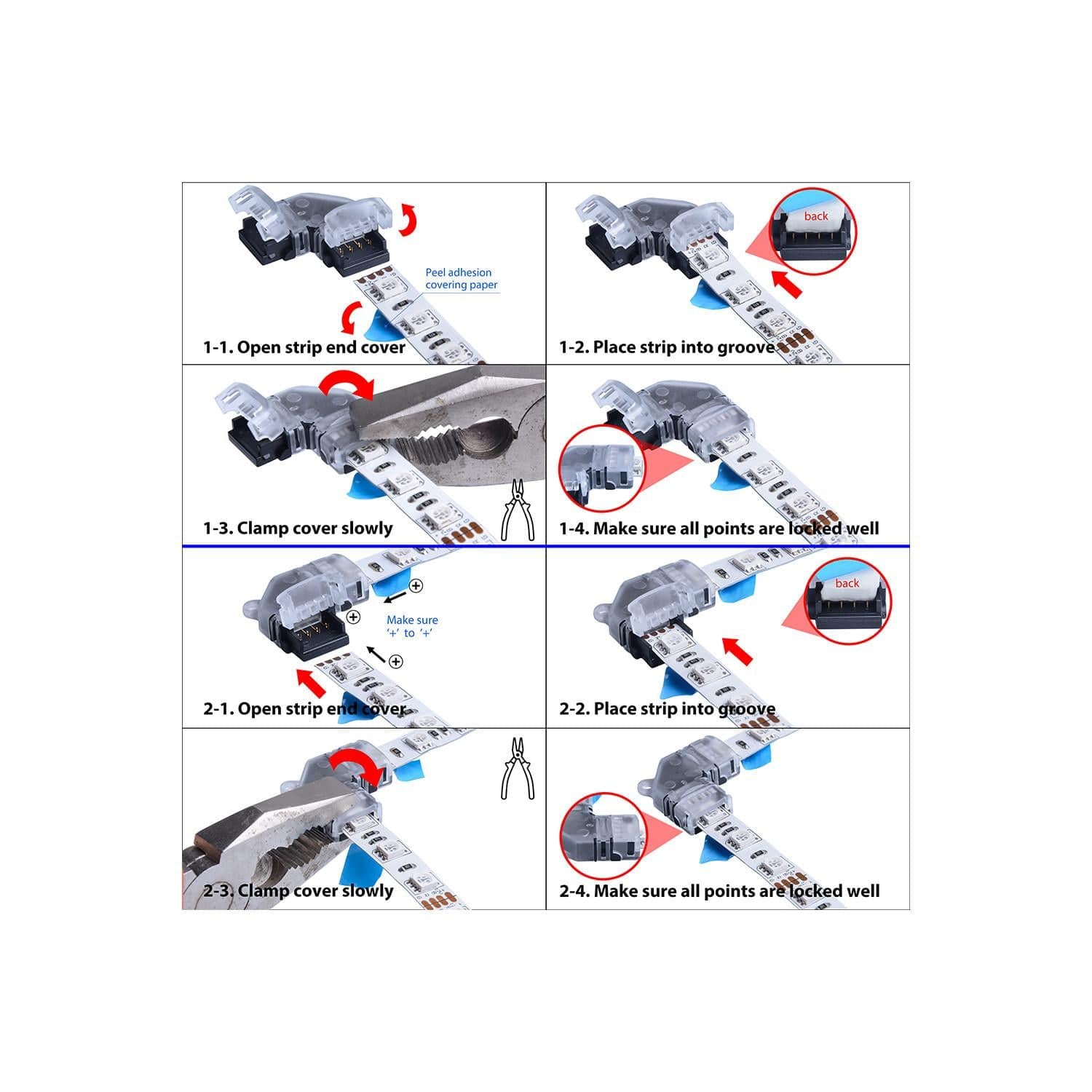 Connecteur HIPPO en L pour Ruban LED IP20 – Image 2