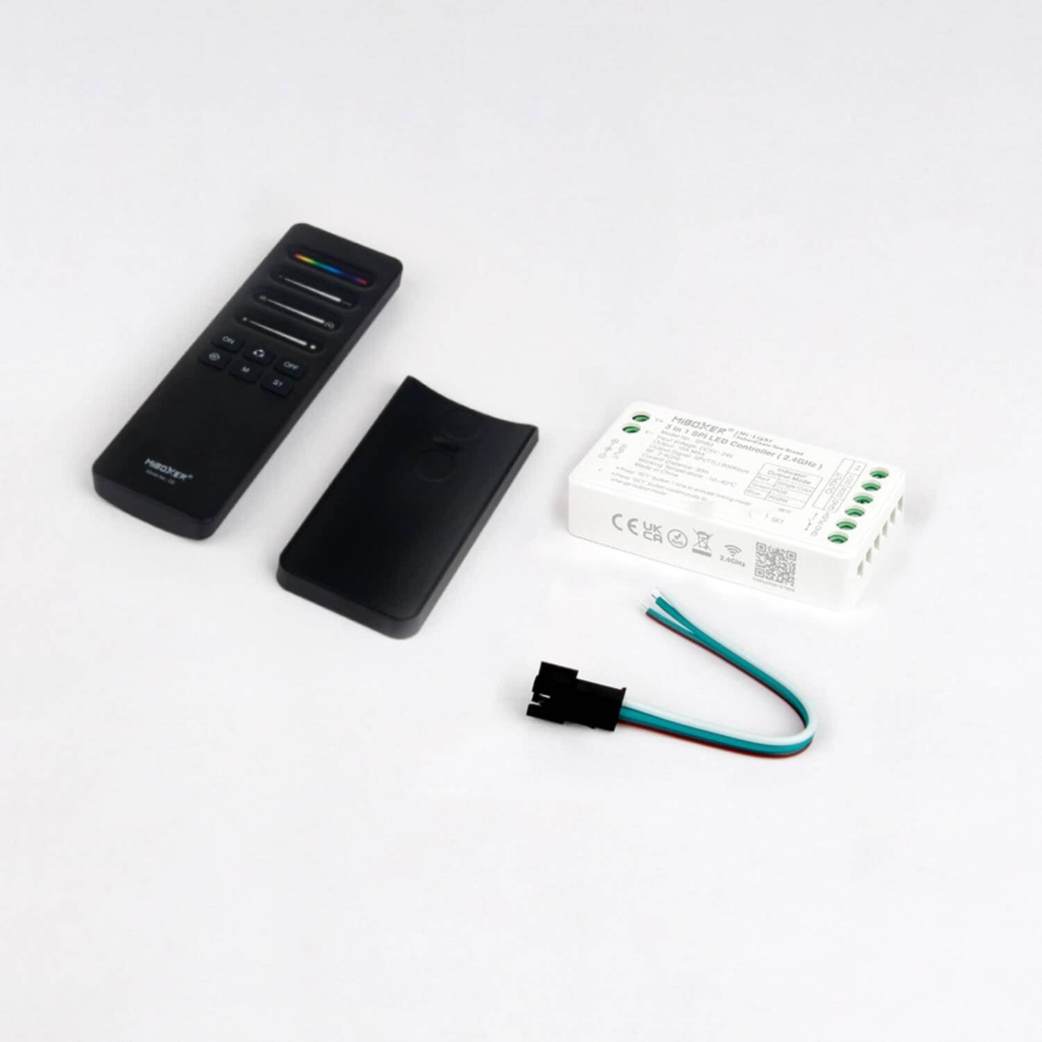Contrôleur Digital SPI 3 en 1 pour Ruban LED Digital Monochrome/RGB/RGBW avec Télécommande MiBoxer SPIR3 + C6