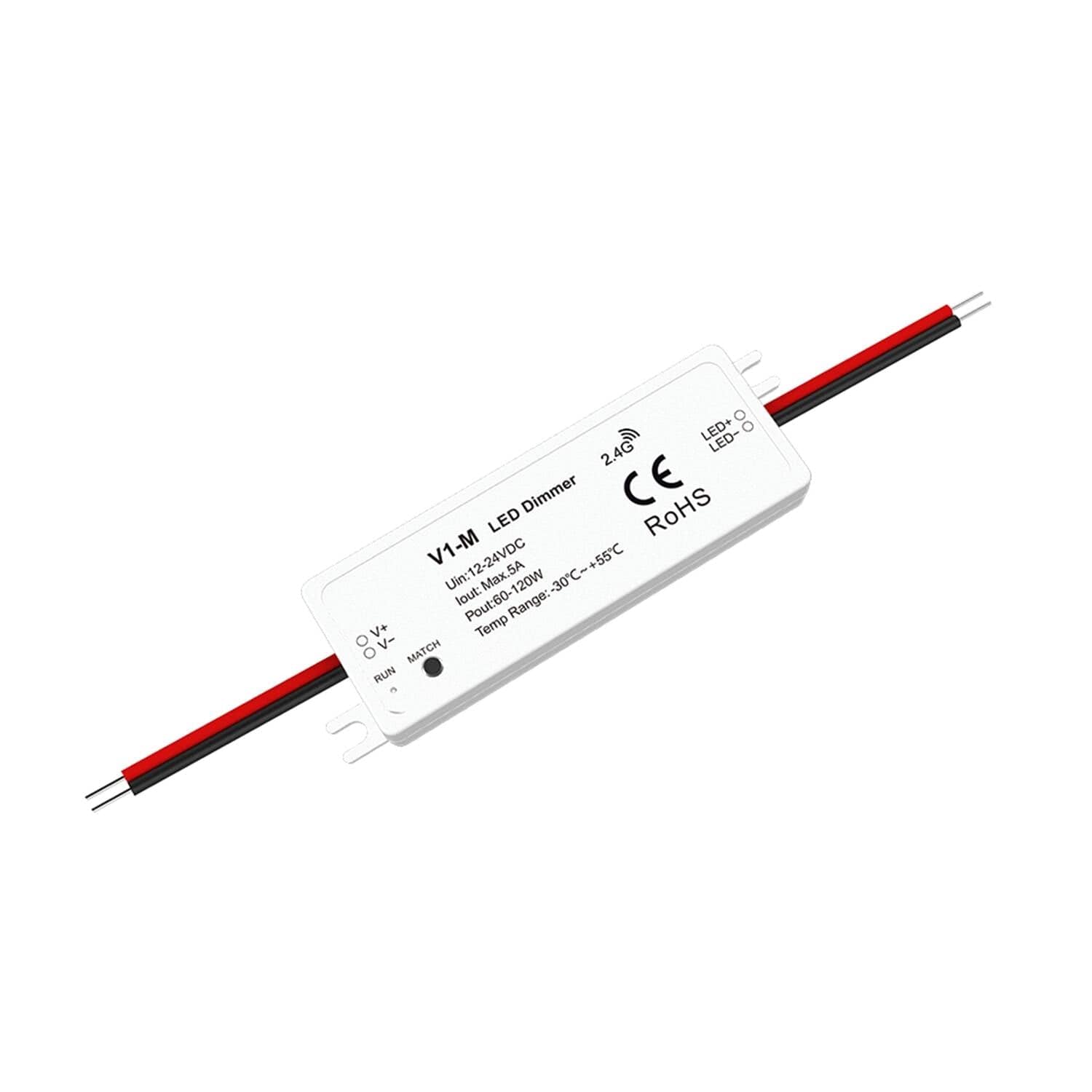 Contrôleur Ruban LED Monochrome 12-24V SKYDANCE V1-M Compatible avec Télécommande RF