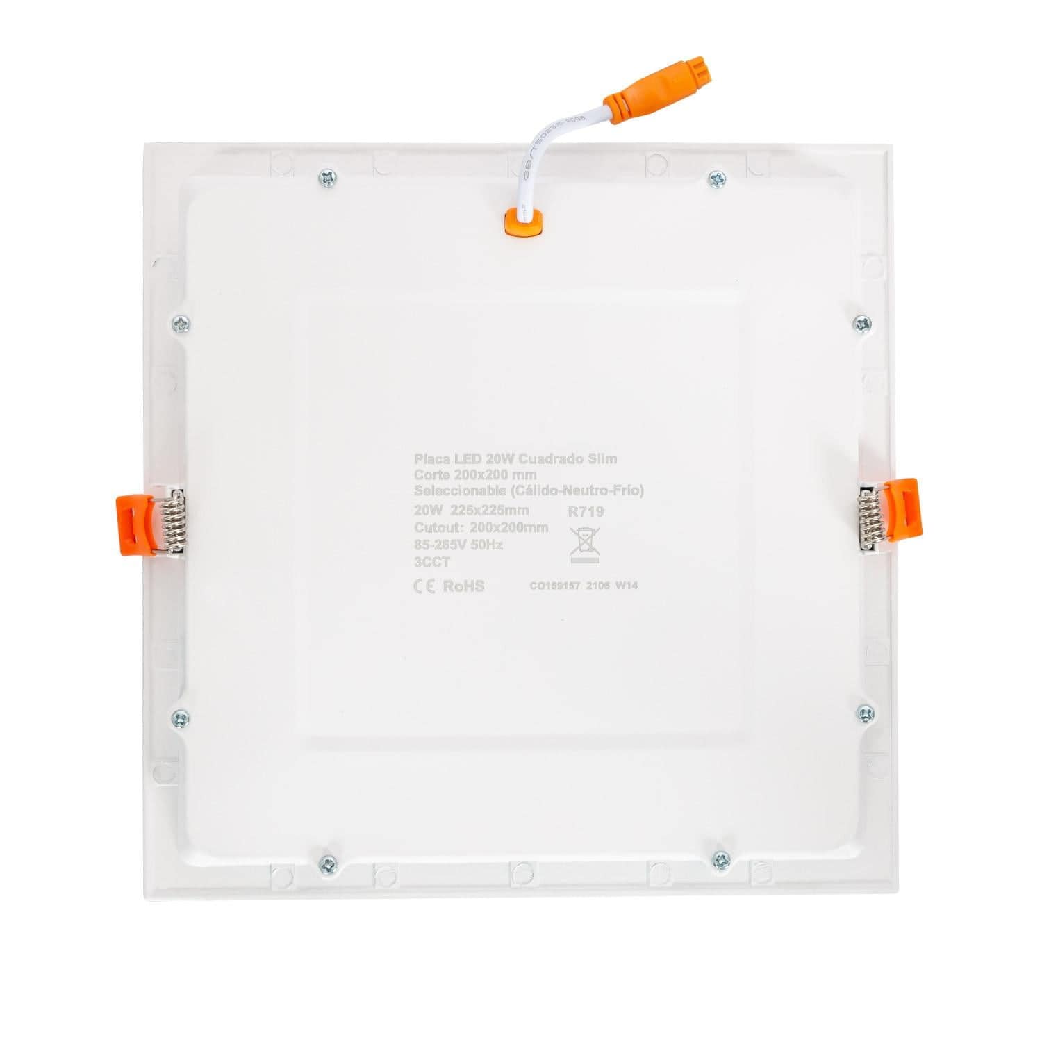 Dalle LED 20W Carrée CCT Sélectionnable Microprismatique LIFUD Coupe 200x200 mm – Image 7