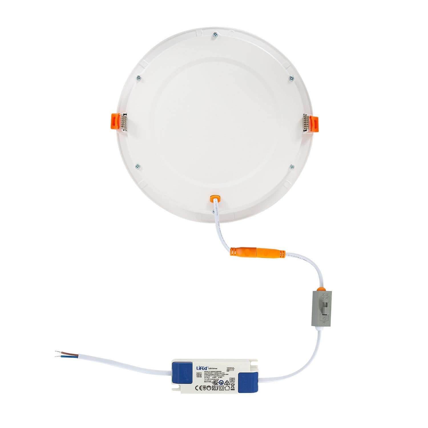 Dalle LED 20W Ronde CCT Sélectionnable Microprismatique LIFUD Coupe Ø 205 mm – Image 8