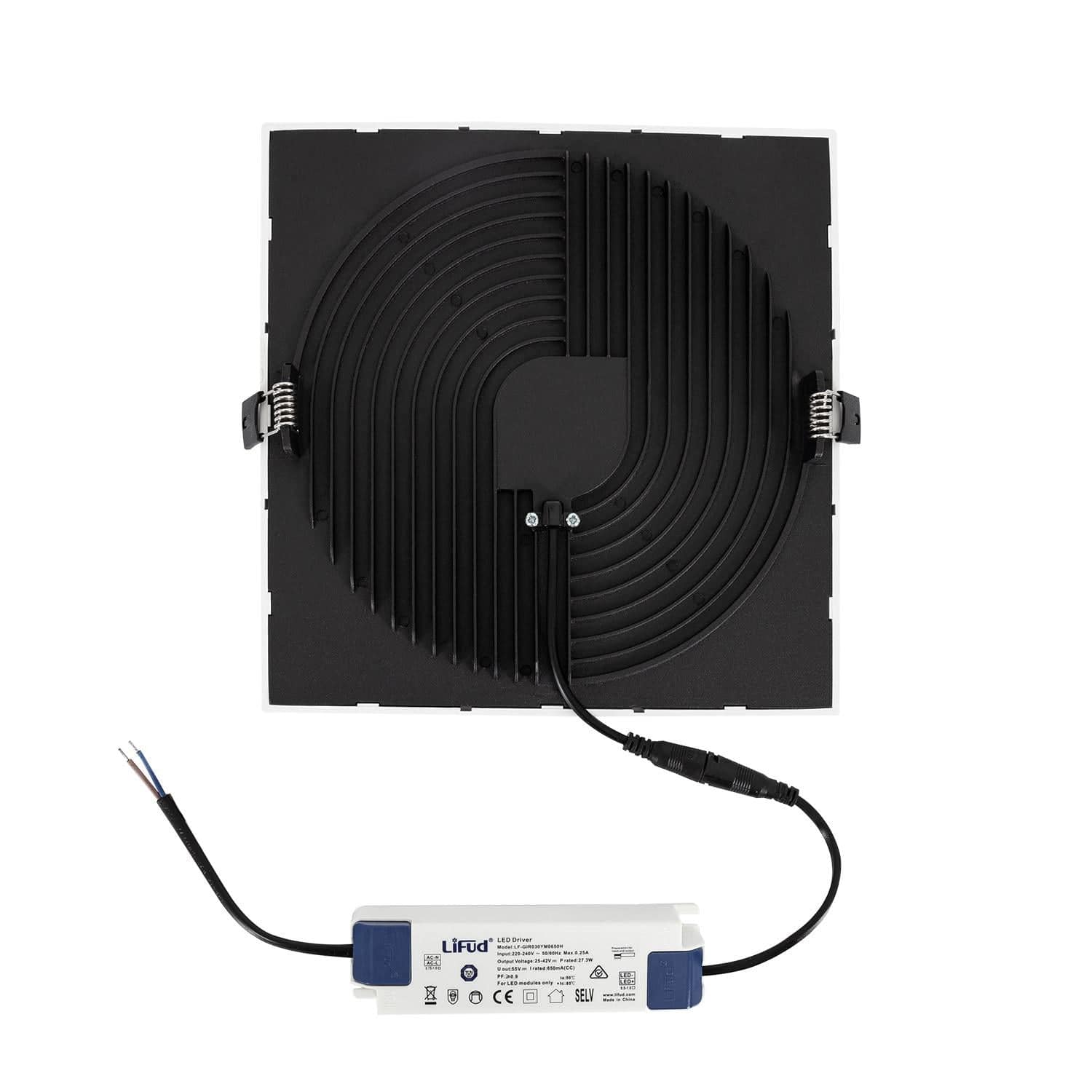Dalle LED 30W Carrée High Lumen LIFUD Coupe Ø 200 mm – Image 6