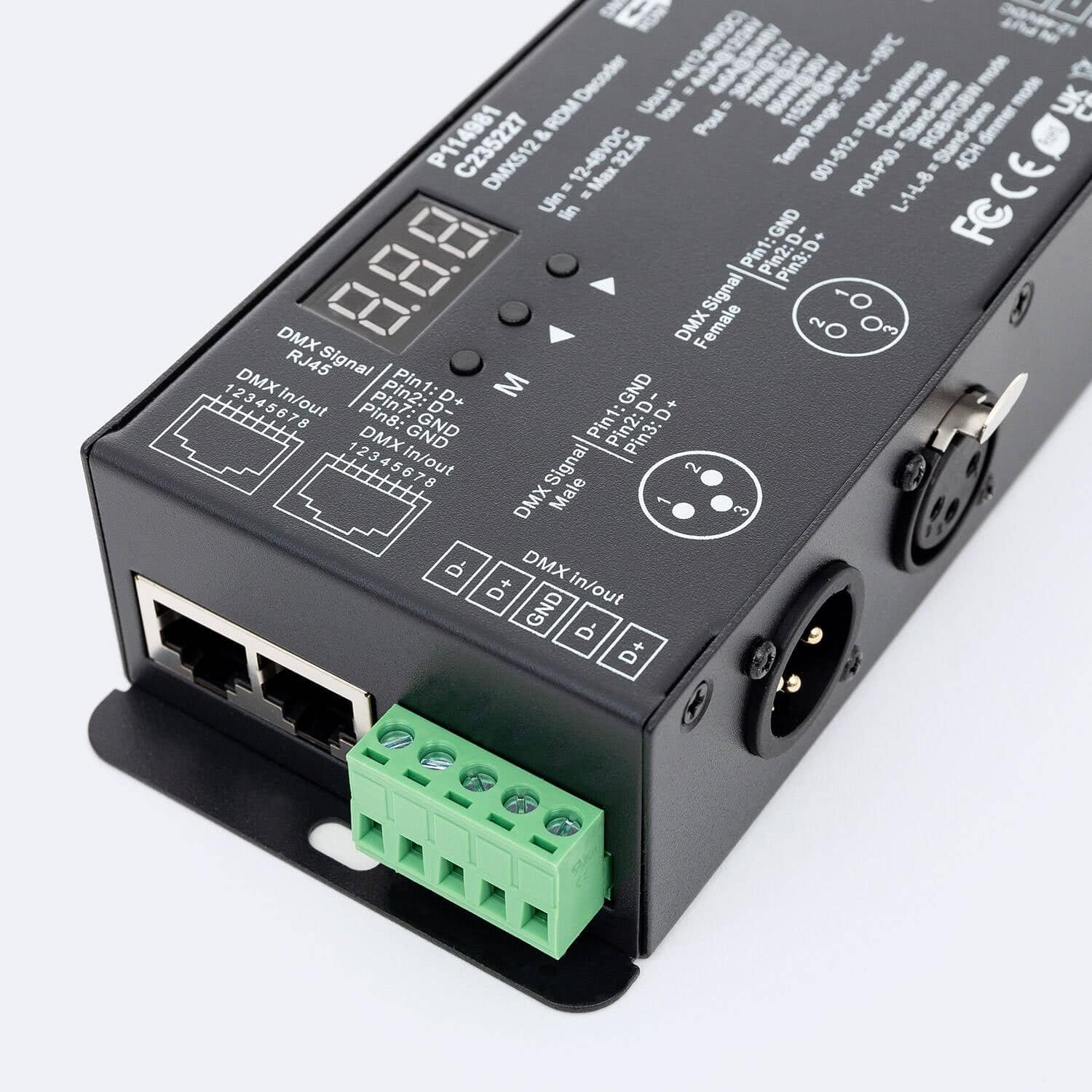 Décodeur DMX512 et RDM 4 Canaux 12-48V SKYDANCE D4-XE avec Port XLR5 – Image 4