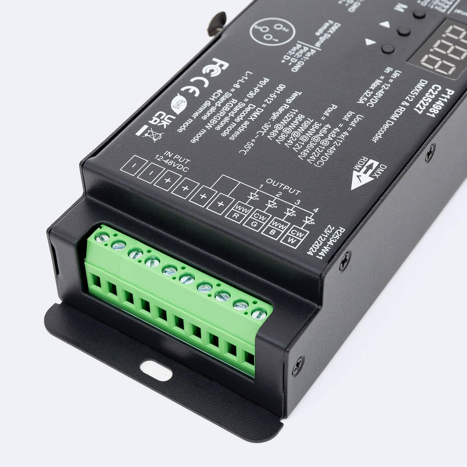 Décodeur DMX512 et RDM 4 Canaux 12-48V SKYDANCE D4-XE avec Port XLR5 – Image 5