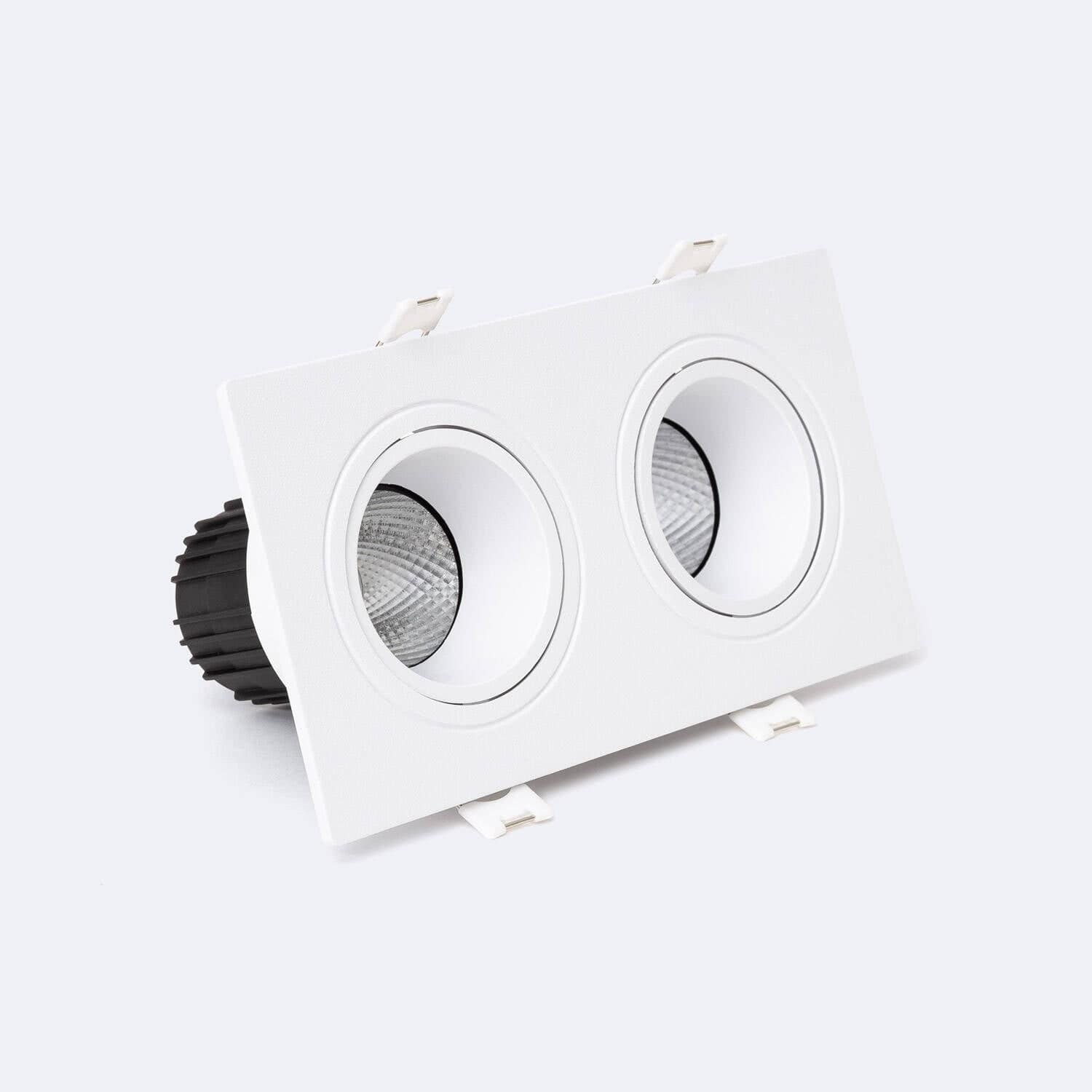 Downlight Carré Inclinable LED 14W Dimmable Coupe 75x155 mm