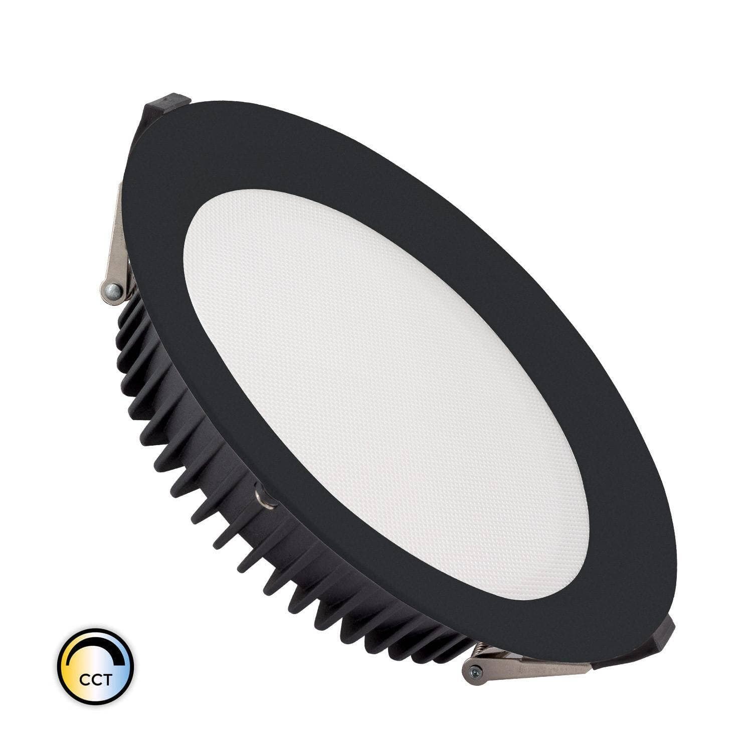 Downlight LED 20W Rond SAMSUNG AERO CCT Sélectionnable 130 lm/W Microprismatique LIFUD Coupe Ø 155 mm Noir – Image 4