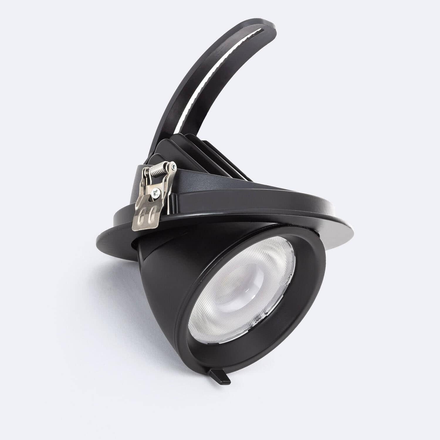 Downlight LED 24W Rond Orientable Chip OSRAM 120lm/W LIFUD Coupe Ø 170 mm Noir