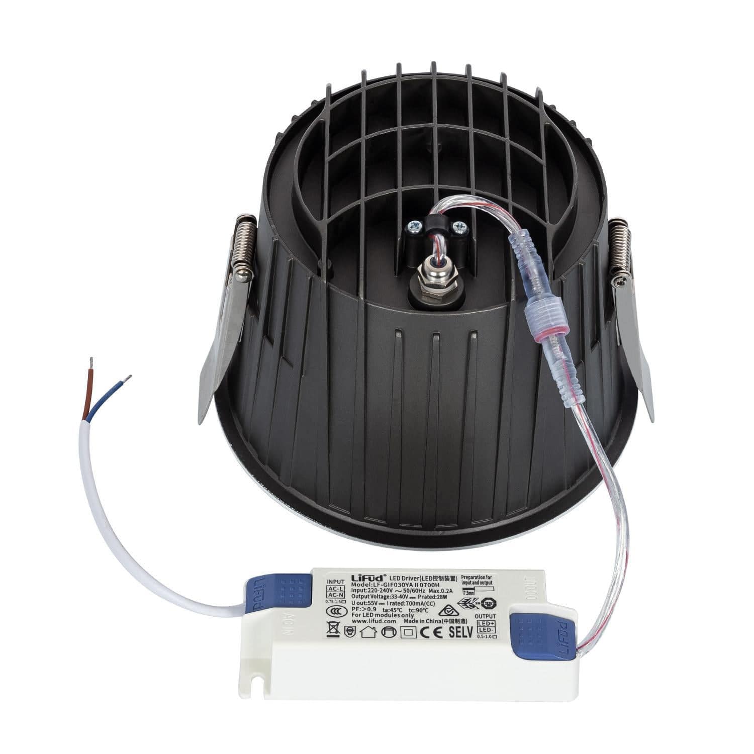Downlight LED 25W Rond Premium CRI90 LIFUD Coupe Ø 150 mm IP65 – Image 4
