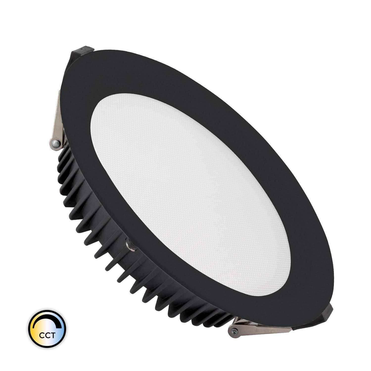 Downlight LED 30W Rond SAMSUNG AERO CCT Sélectionnable 130 lm/W Microprismatique LIFUD Coupe Ø 200 mm Noir – Image 3