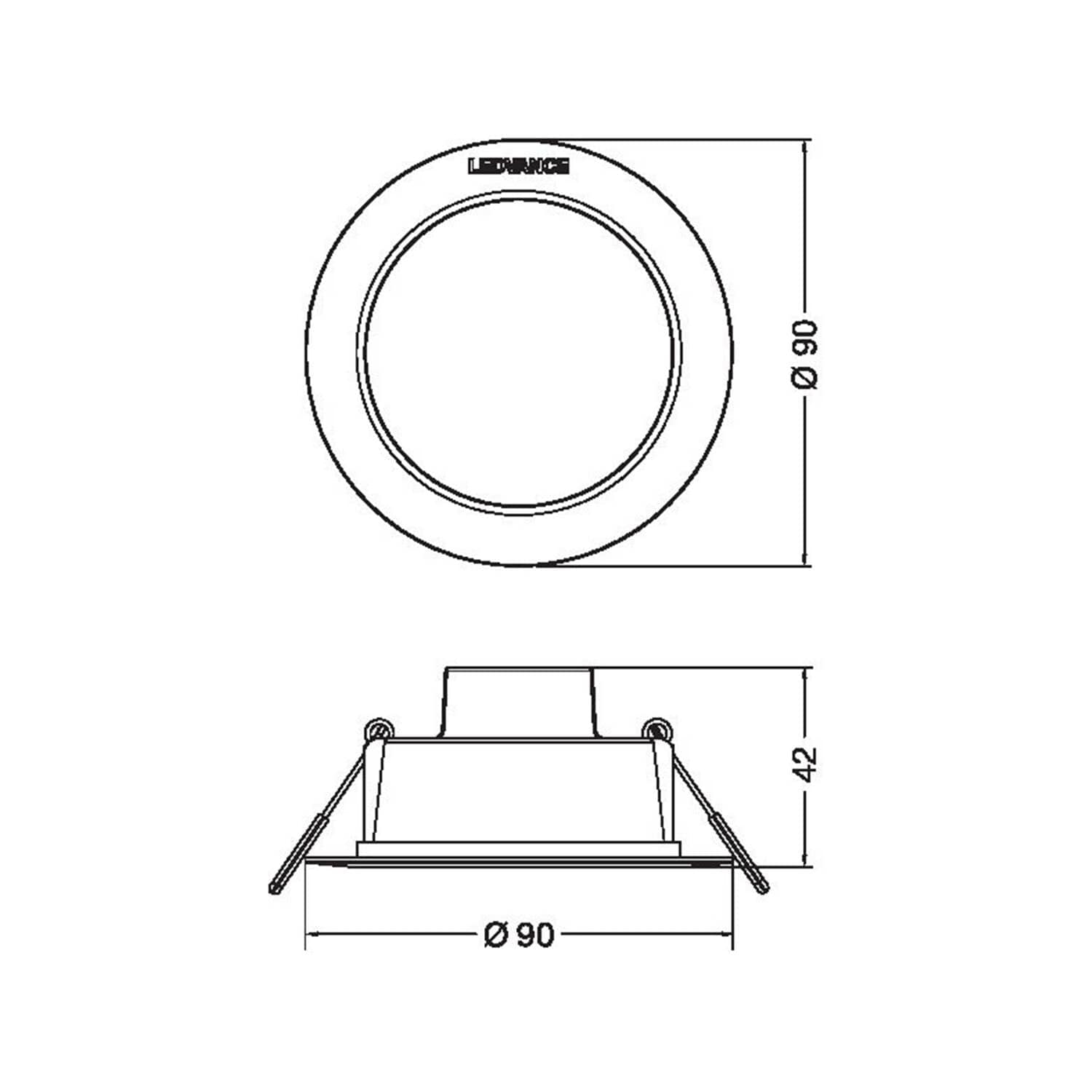Downlight LED 4 W 100 lm/W IP44 Coupe Ø75 mm LEDVANCE – Image 2