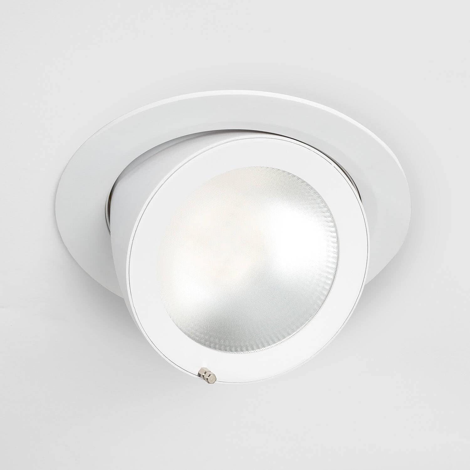 Downlight LED 48W Rond Orientable Chip OSRAM 120lm/W LIFUD Coupe Ø 200 mm