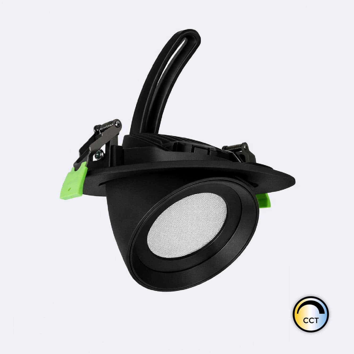 Downlight LED Rond Orientable Chip OSRAM 120 lm/W LIFUD Coupe Ø 160 mm Noir