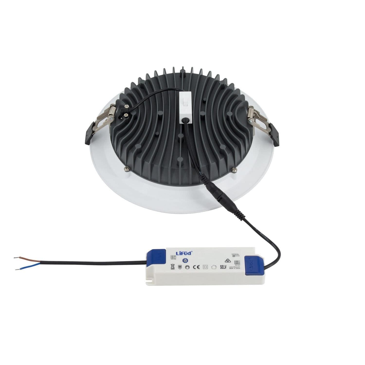 Downlight LED 60W Rond SAMSUNG AERO 130 lm/W Microprismatique LIFUD Coupe Ø 200 mm – Image 7