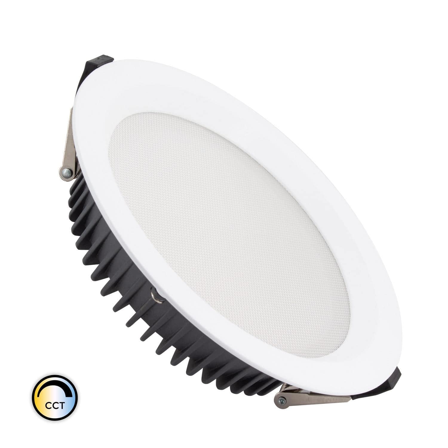 Downlight LED 60W Rond SAMSUNG AERO 130 lm/W Microprismatique LIFUD Coupe Ø 200 mm
