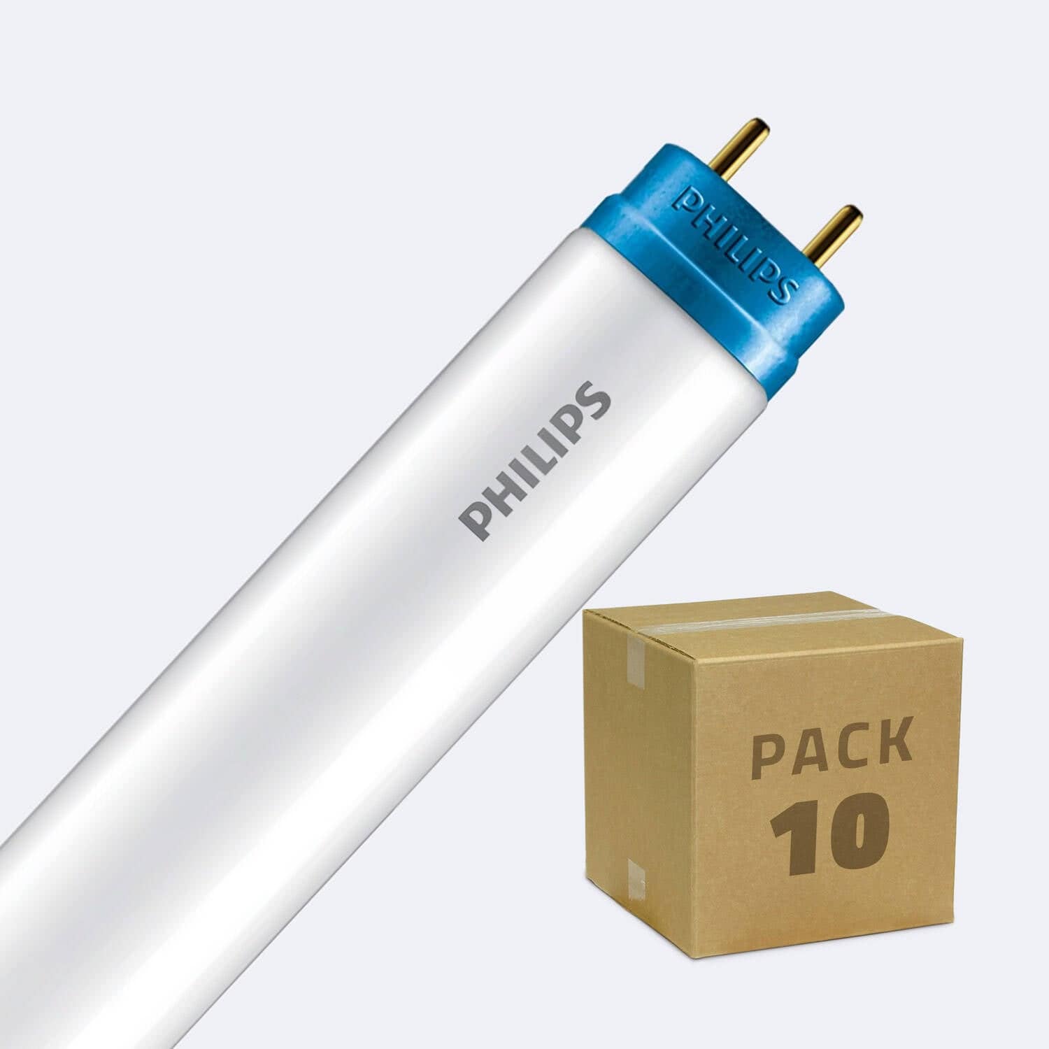 Lot de 10 Tubes LED PHILIPS 120cm T8 G13 14.5W 110lm/W CorePro Connexion Latérale