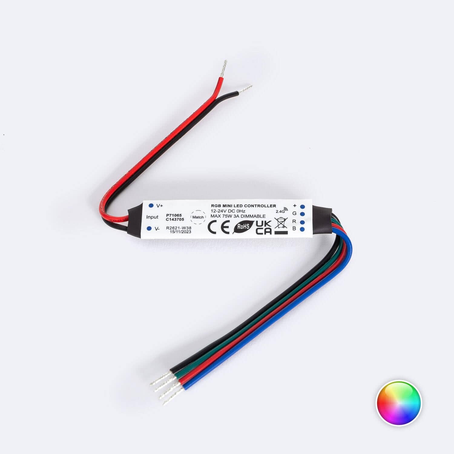 Contrôleur Ruban LED Monochrome/CCT/RGB 12-24V SKYDANCE V3-W Compatible avec Télécommande RF – Image 3