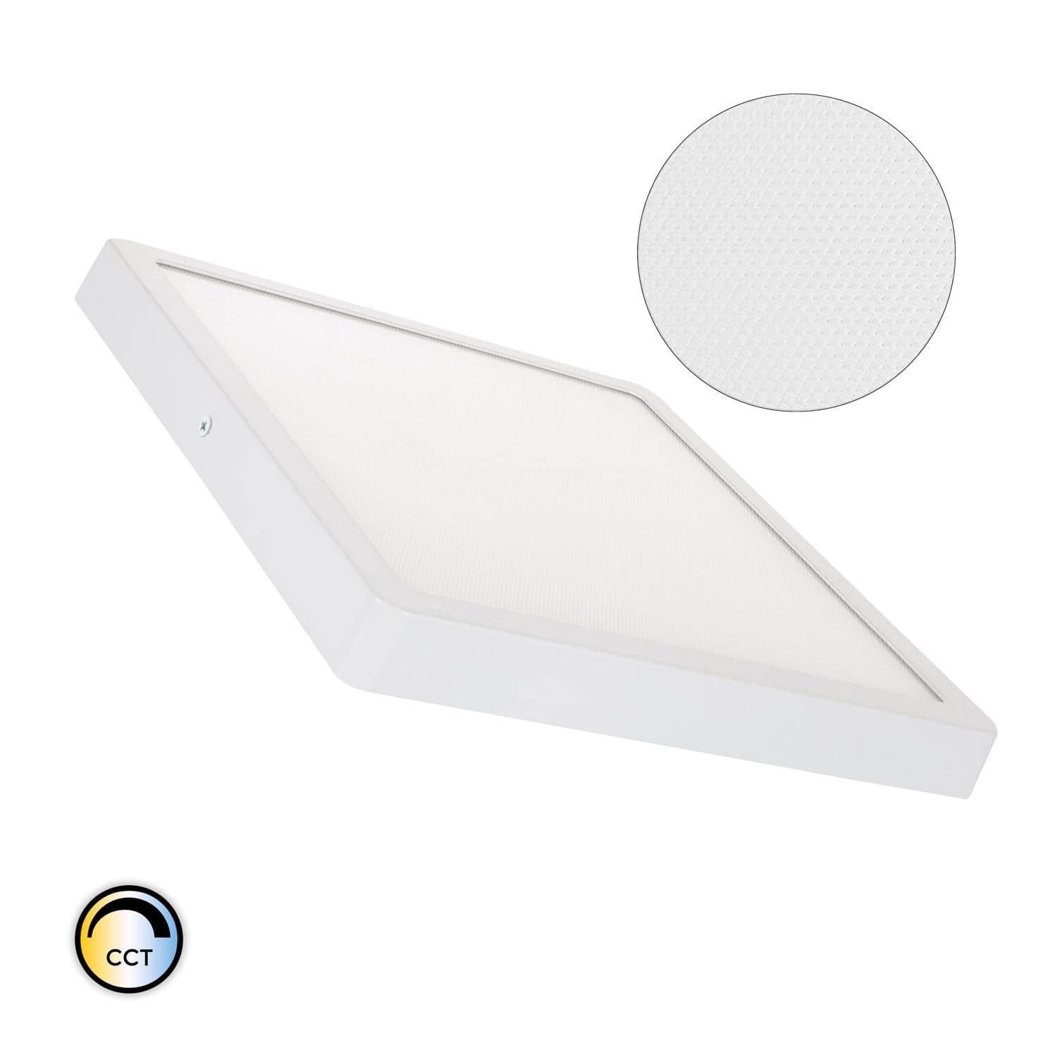 Plafonnier LED Carré 24W Extra-Plat (CRI90) Microprismatique CCT Sélectionnable (UGR17) 280x280 mm – Image 3