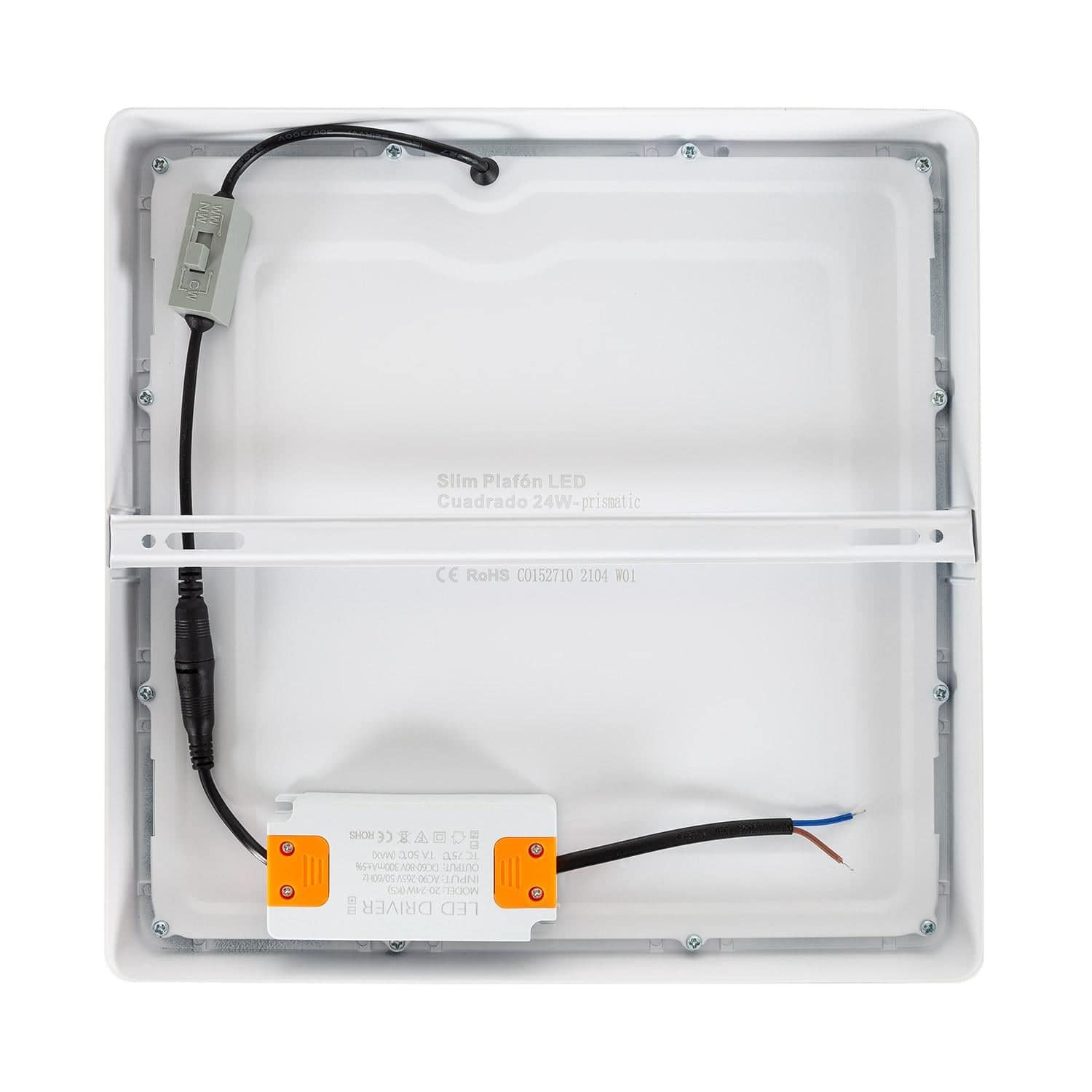 Plafonnier LED Carré 24W Extra-Plat (CRI90) Microprismatique CCT Sélectionnable (UGR17) 280x280 mm – Image 5