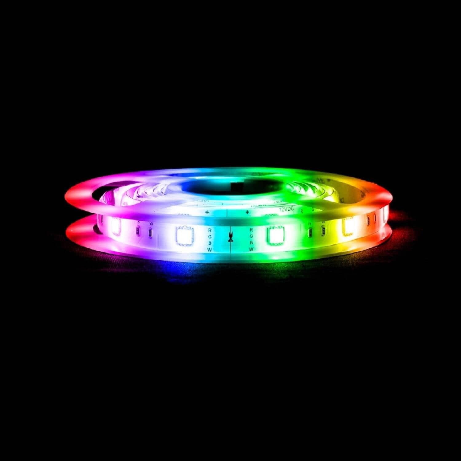 Ruban LED RGB Contrôle par Smartphone Bluetooth 30 LED/m 2m KIT avec Source d'Alimentation