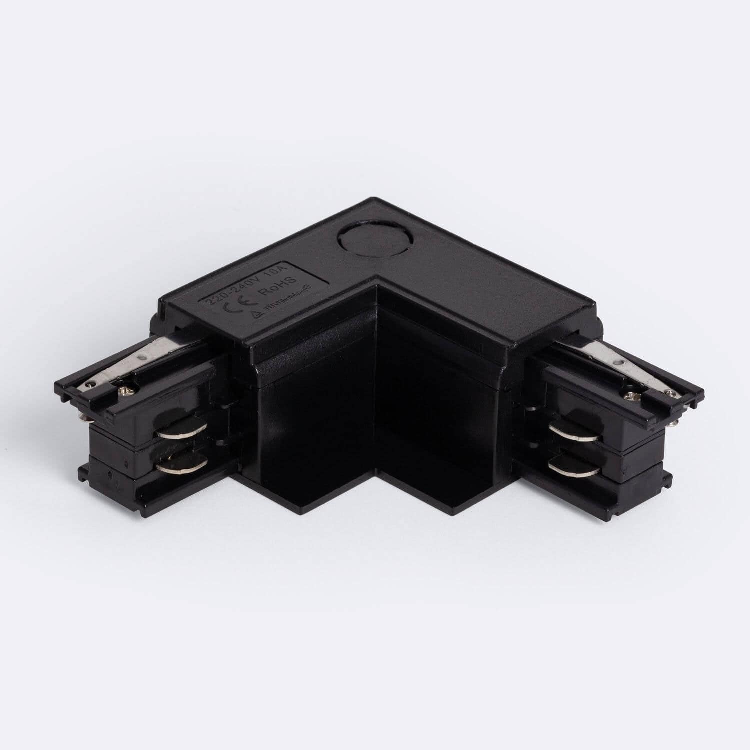 Connecteur 'Right Side' Type L pour Rail Triphasé Borgia Encastré Aluminium